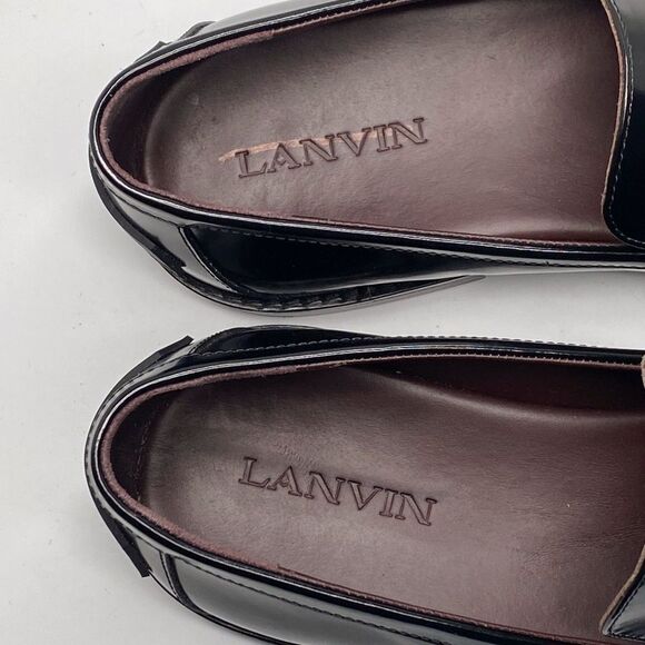 Lanvin Spinto polished leather loafers size 42/us size 9